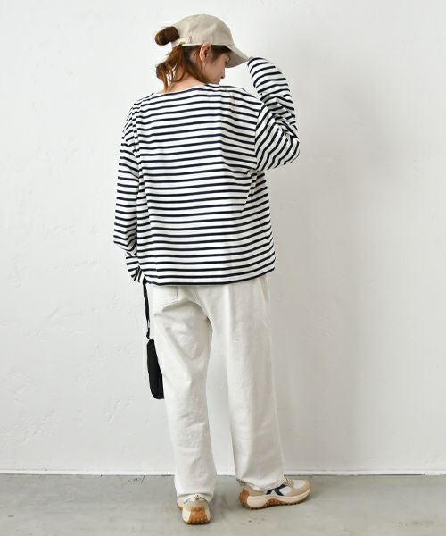 her.｜ボートネックボーダーカットソー [[131282H]][C]