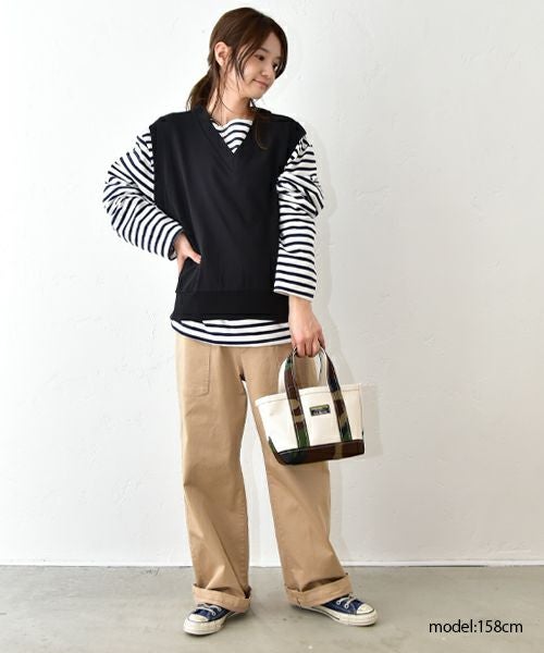  her.｜ボートネックボーダーカットソー [[131282H]]