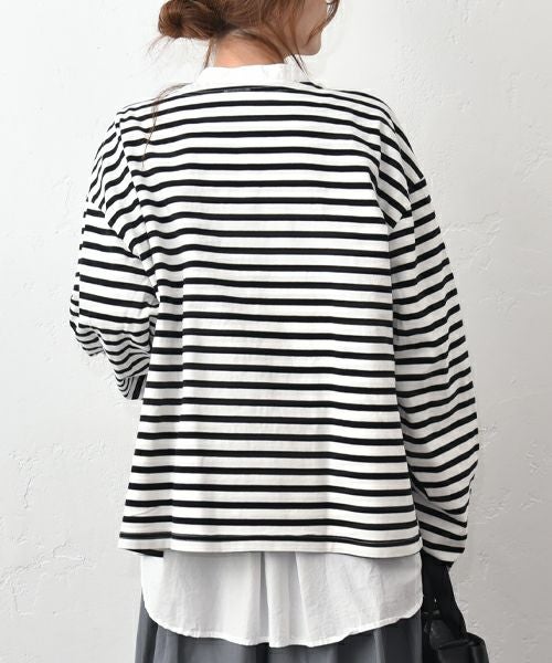  her.｜ボートネックボーダーカットソー [[131282H]]