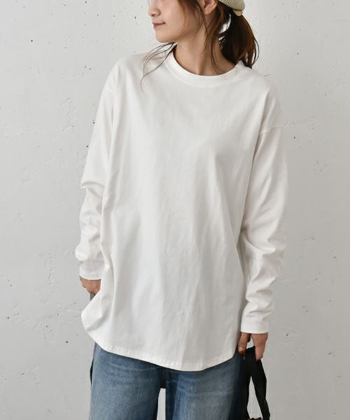新品 デラクア カットソー 白色 38 S M コットン IN THE MARKET｜裾ラウンドカットソー [[C-2335]][C] | ma28 ONLINE STORE
