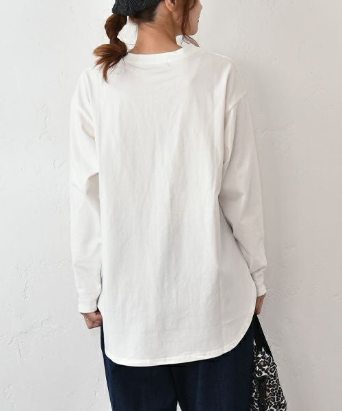 黒、白、ラウンドカットソー２点 IN THE MARKET｜裾ラウンドカットソー [[C-2335]][C] | ma28 ONLINE STORE