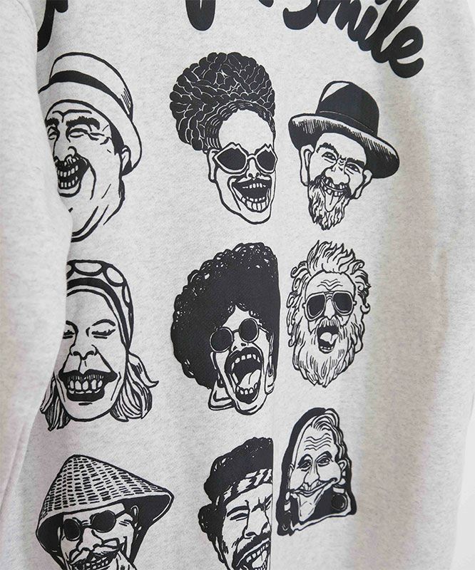 ジムマスター｜10.3oz Cheerful Smile スウェットビッグTee [[G421704]][D]