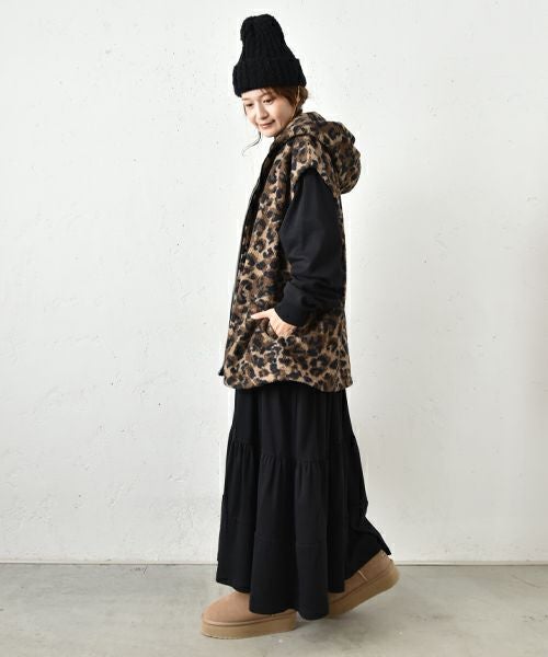 Johnbull｜ボアフーディーZIPベスト [[JL244C05]][C]