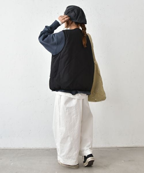 Our.｜ナイロンキルトVベスト [[C-9019]][C]