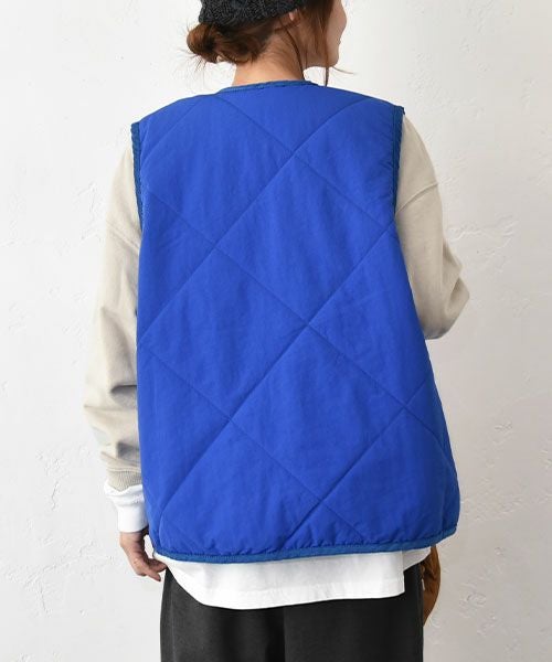 Our.｜ナイロンキルトVベスト [[C-9019]][C]