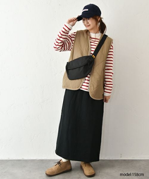 Our.｜ナイロンキルトVベスト [[C-9019]][C]