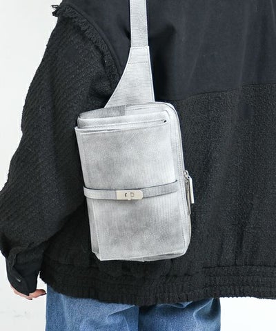 M.U.L｜ホワイトレザーヌバッグ加工ボディバッグ [[MUL013-223039]][F 