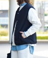 TAION｜ベーシックリバーシブルVネックベスト [[TAION-R001NDBS]][C]