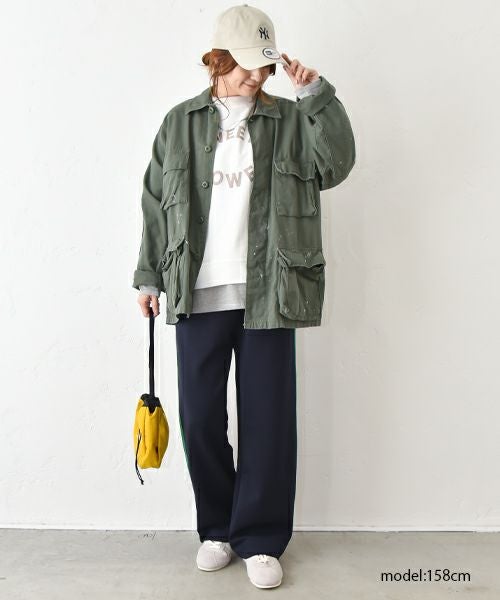 Gives a sense of fullment｜6分袖プリントスウェット [[851307]][C]