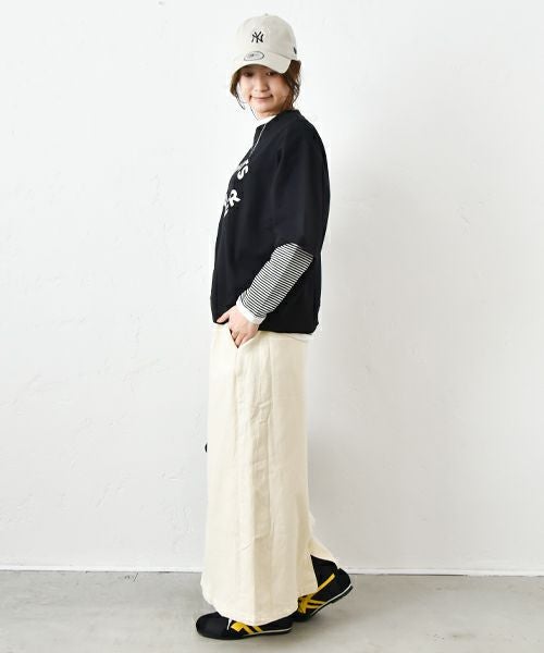 Gives a sense of fullment｜6分袖プリントスウェット [[851307]][C]