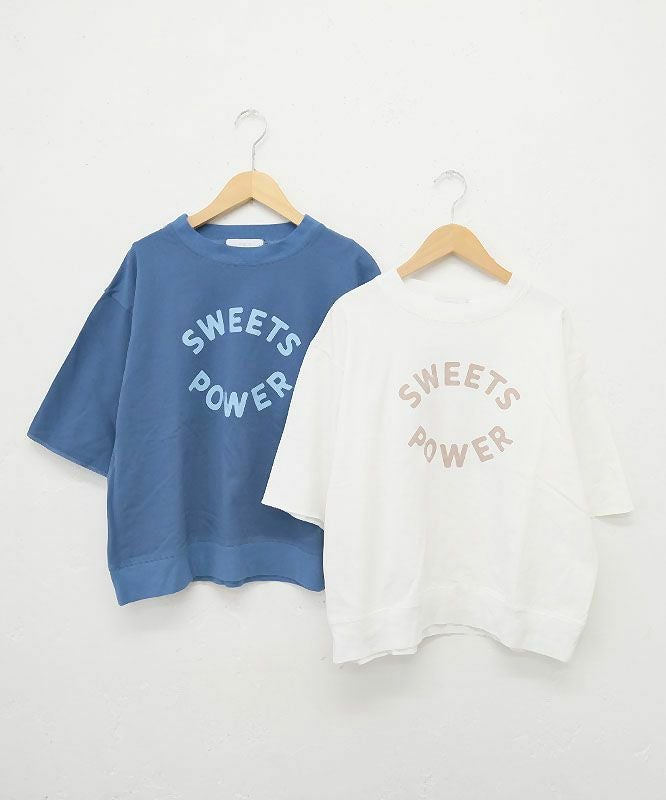 Gives a sense of fullment｜6分袖プリントスウェット [[851307]][C]