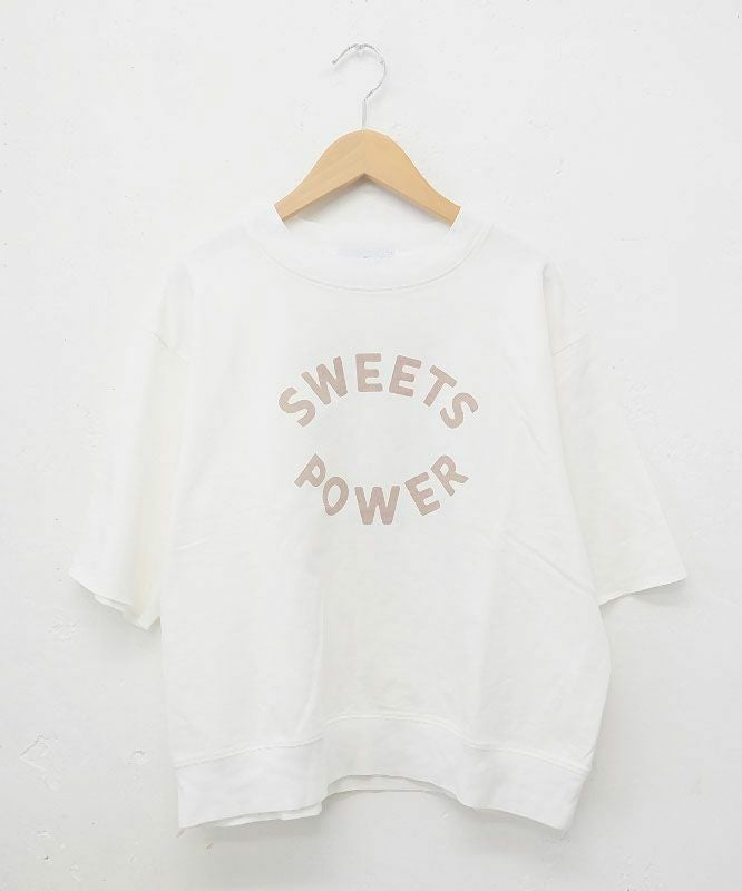 Gives a sense of fullment｜6分袖プリントスウェット [[851307]][C]