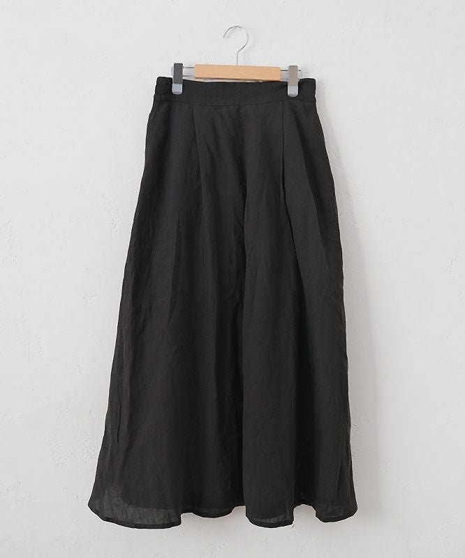 HUMS｜リネンタックサーキュラーマキシスカート [[851104]][C]