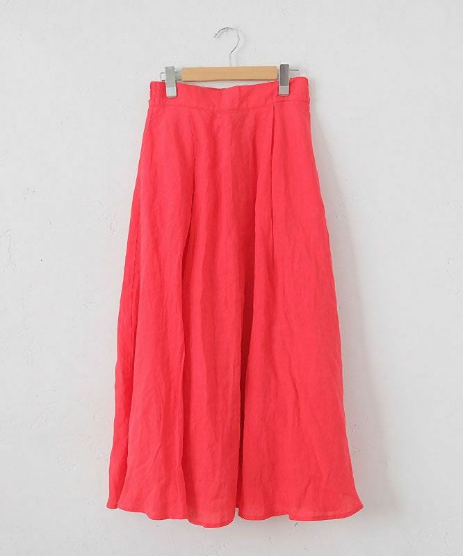 HUMS｜リネンタックサーキュラーマキシスカート [[851104]][C]