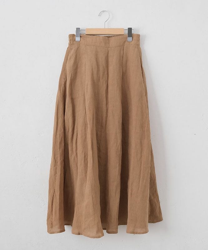 HUMS｜リネンタックサーキュラーマキシスカート [[851104]][C]