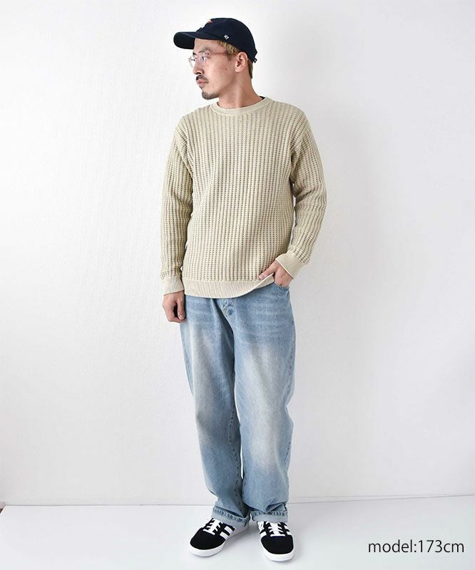  day standard｜ワッフルコットンニット [[day-012]][D]