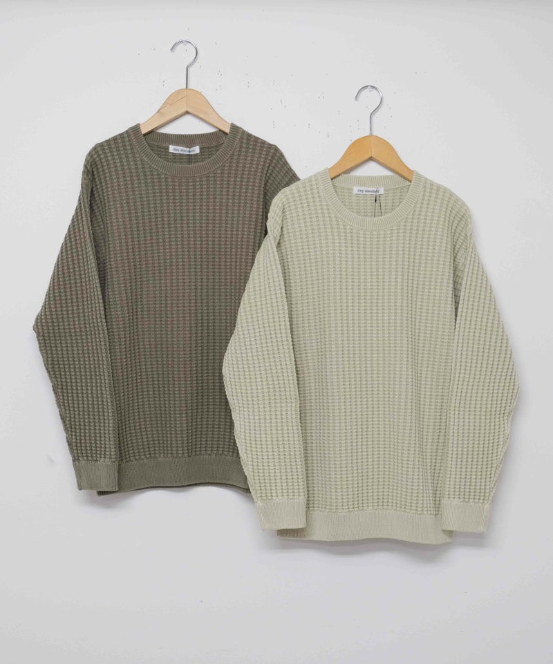 day standard｜ワッフルコットンニット [[day-012]][D]