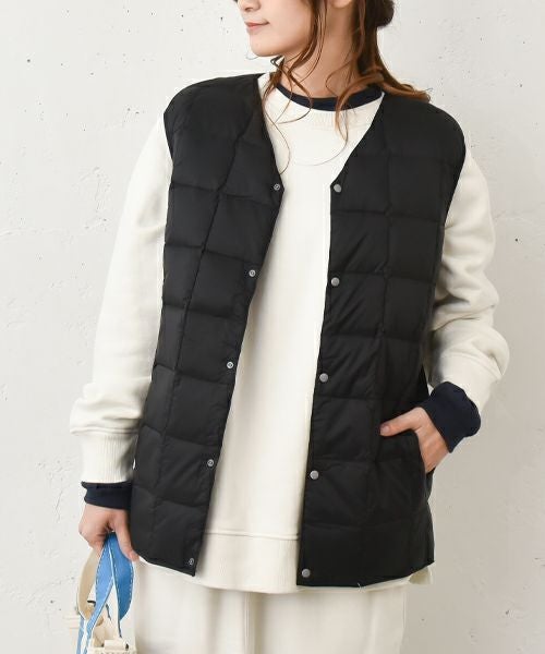 TAION｜Vネックボタンダウンベスト [[TAION-001]][C]