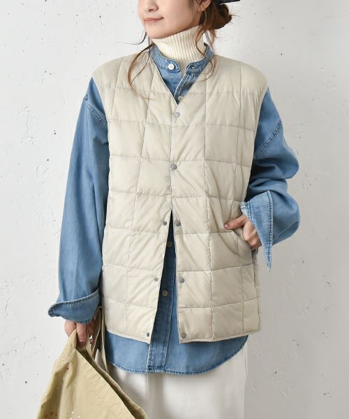 TAION｜Vネックボタンダウンベスト [[TAION-001]][C]