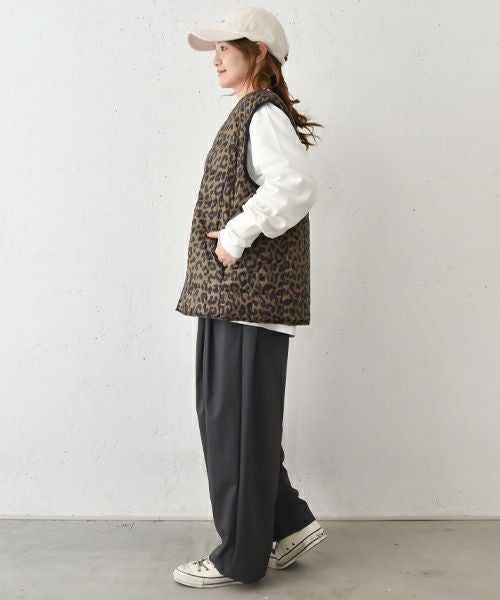 TAION｜Vネックボタンダウンベスト [[TAION-001]][C]