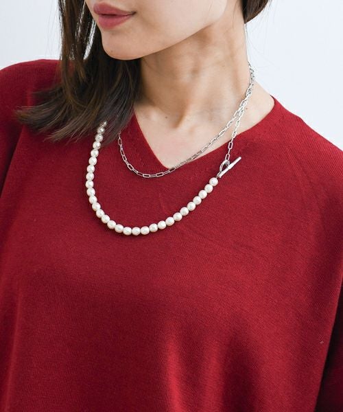 Sea'ds mara｜Mantel chain pearl Necklace [[22A2-38]][F] | ma28