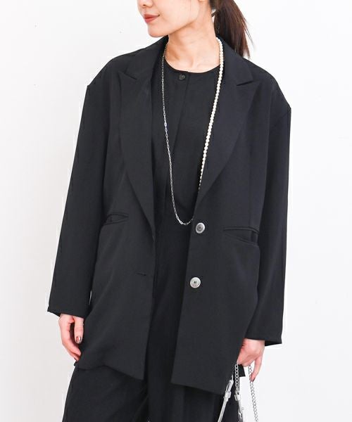 Wrapin nine9 完売品黒サイドスリットオーバーサイズコートジャケット Wrapin nine9 アウター |ma28 ONLINE STORE 公式オンラインストア