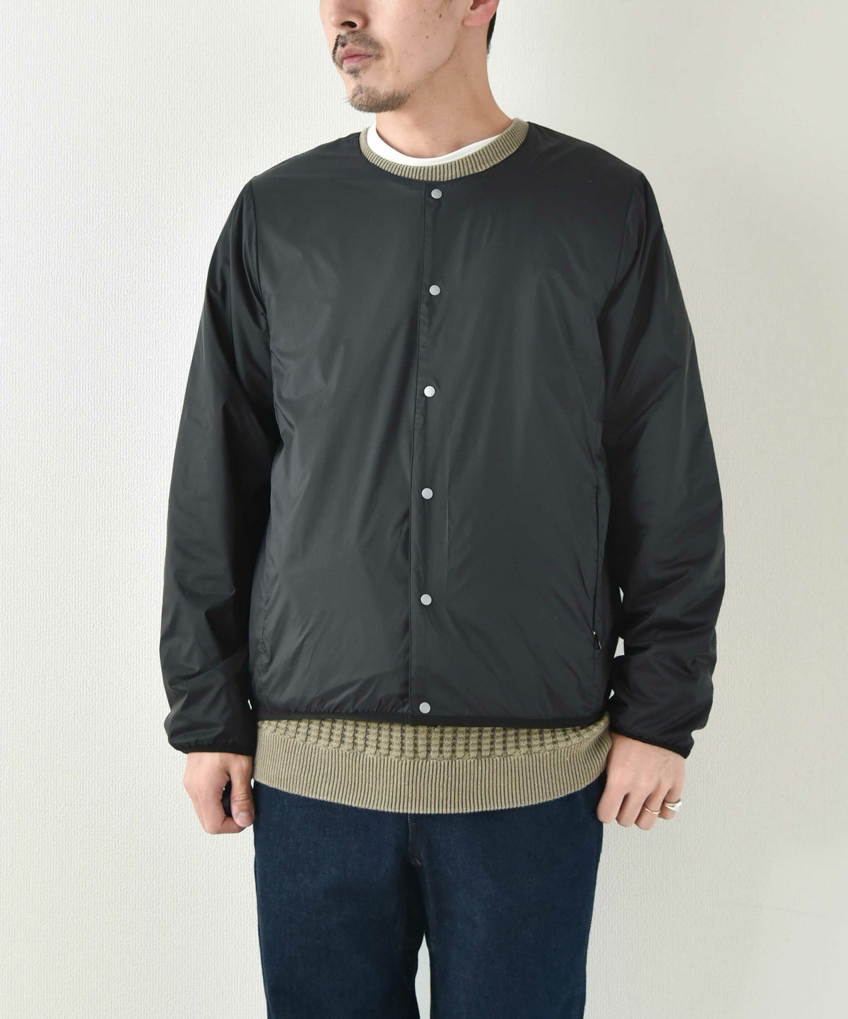TAION｜NON DOWN BASIC REVERSIBLE CREW NECK JACKET [[TAION-R104NDBS]][D]