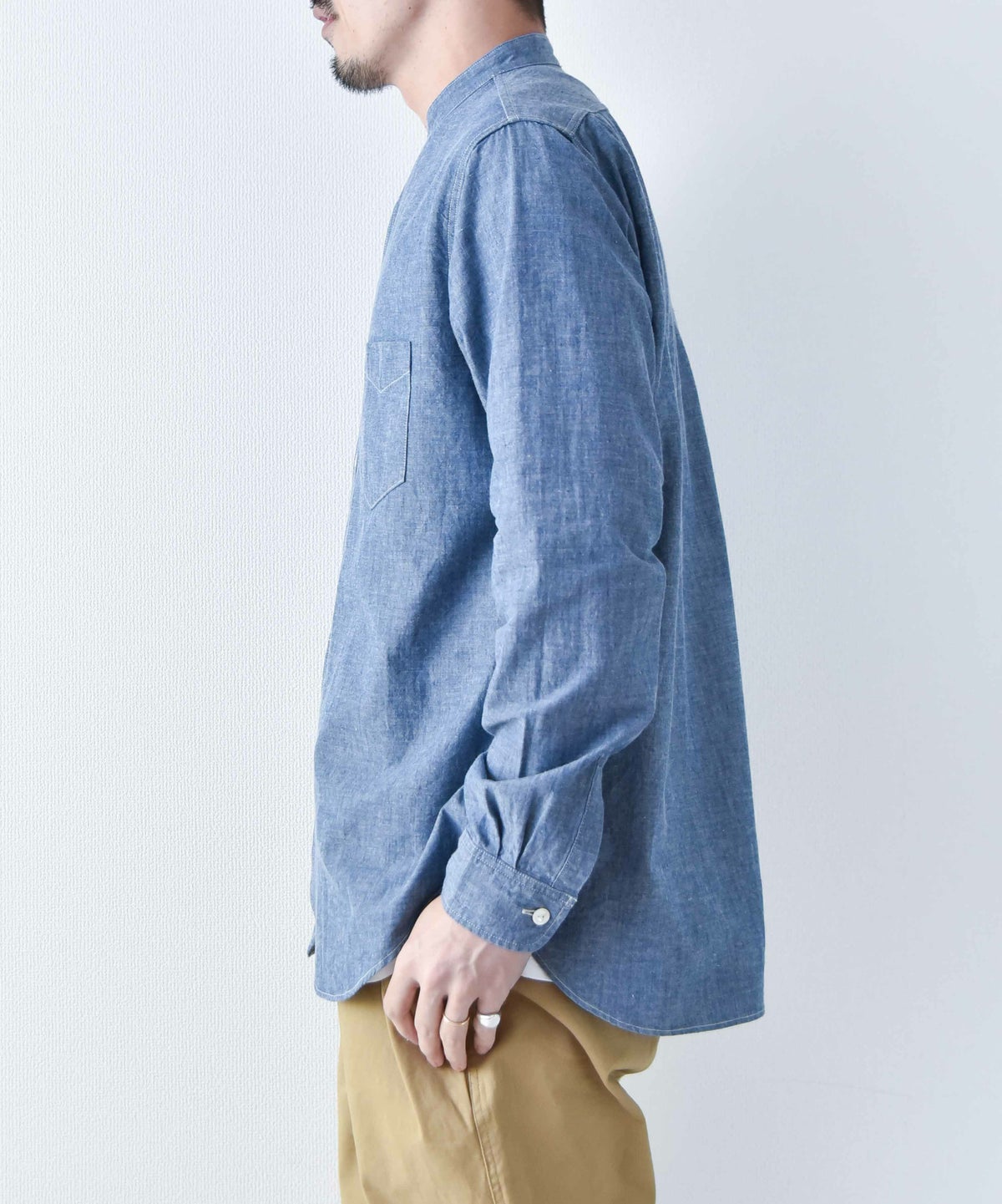 FOB FACTORY｜バンドカラーシャツ [[F3428]][D]