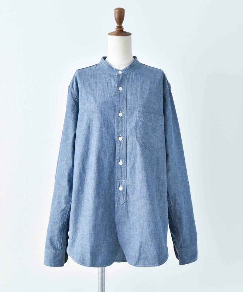 FOB FACTORY｜バンドカラーシャツ [[F3428]][D]