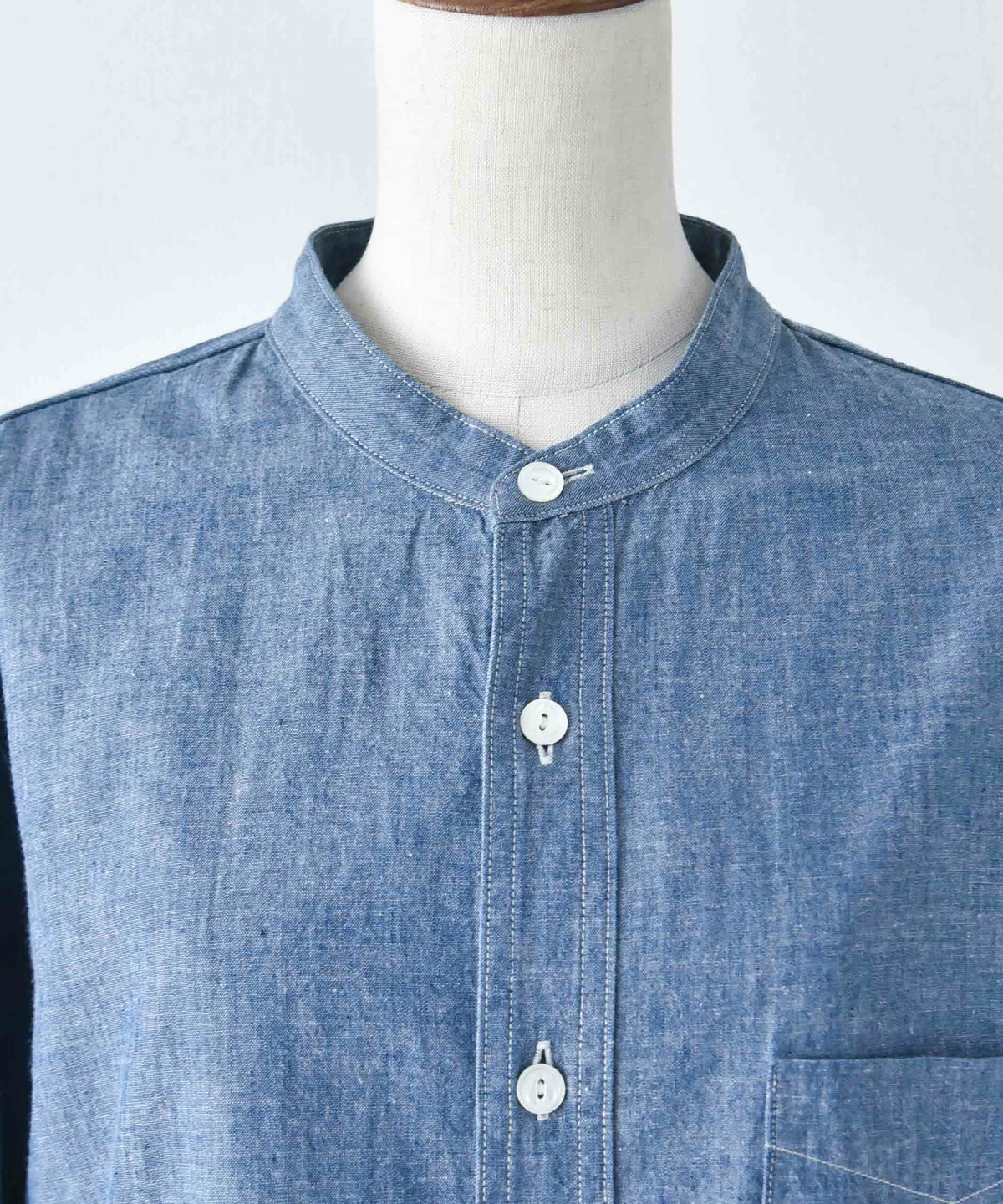 FOB FACTORY｜バンドカラーシャツ [[F3428]][D]