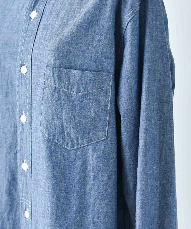 FOB FACTORY｜バンドカラーシャツ [[F3428]][D]