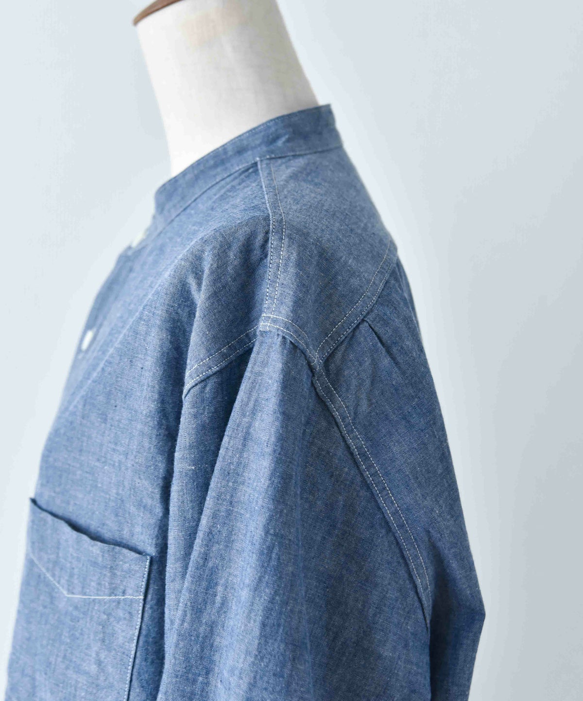 FOB FACTORY｜バンドカラーシャツ [[F3428]][D]