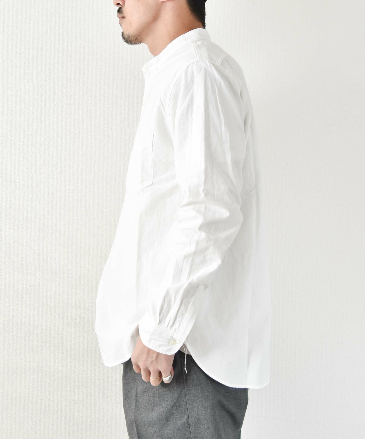  FOB FACTORY｜BAND COLLAR SHIRT [[F3429]][D]