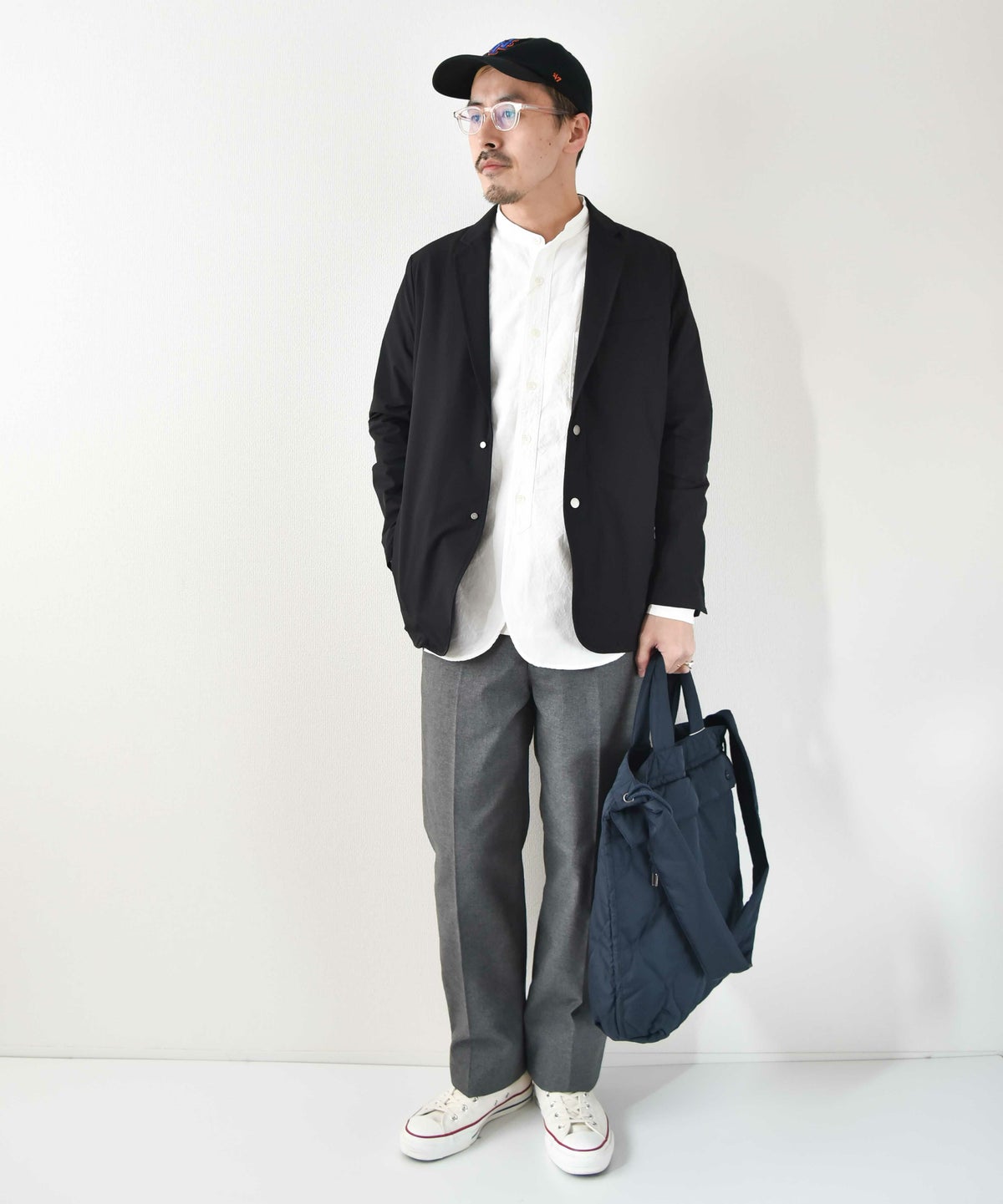  FOB FACTORY｜BAND COLLAR SHIRT [[F3429]][D]