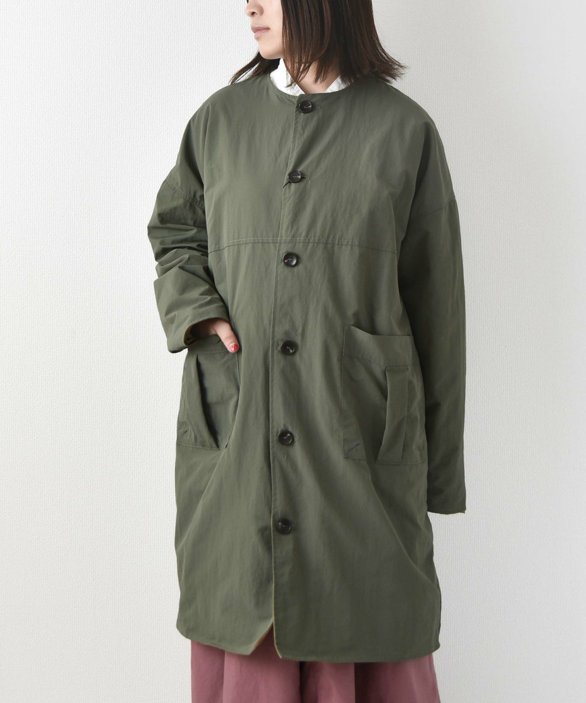 KAKELA&TRANQUIL｜撥水ナイロン×ツイルリバーシブルジャケット [[12410-096-20]][D]