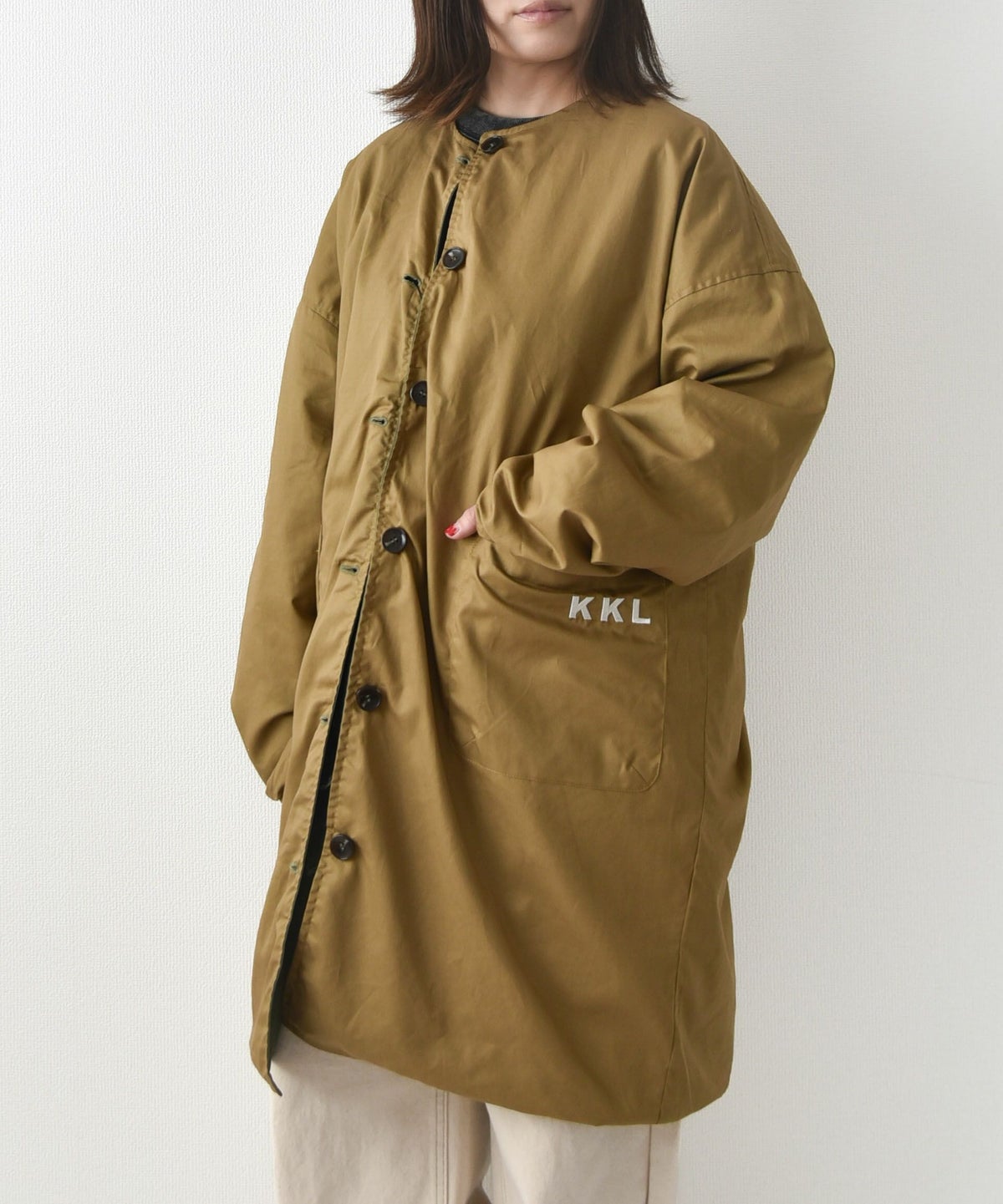 KAKELA&TRANQUIL｜撥水ナイロン×ツイルリバーシブルジャケット [[12410-096-20]][D]