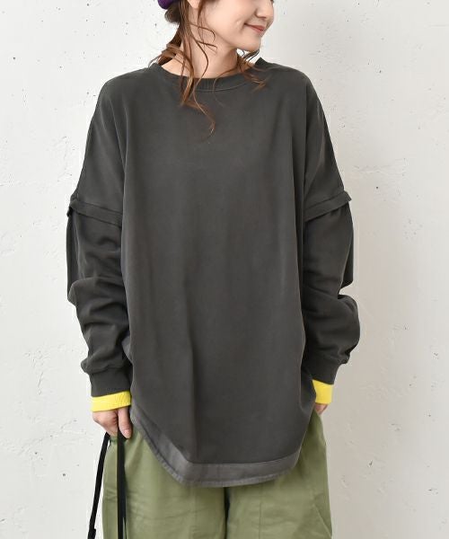 IN THE MARKET｜ピグメント裏毛ヘンリーネック前後2wayプルオーバー [[9280-42]][C]