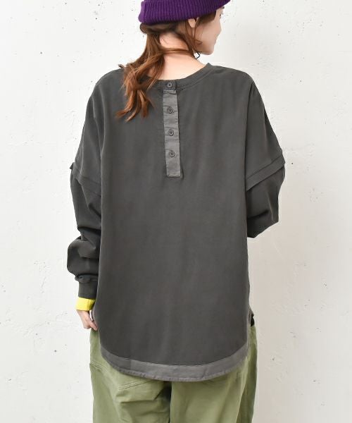 IN THE MARKET｜ピグメント裏毛ヘンリーネック前後2wayプルオーバー [[9280-42]][C]