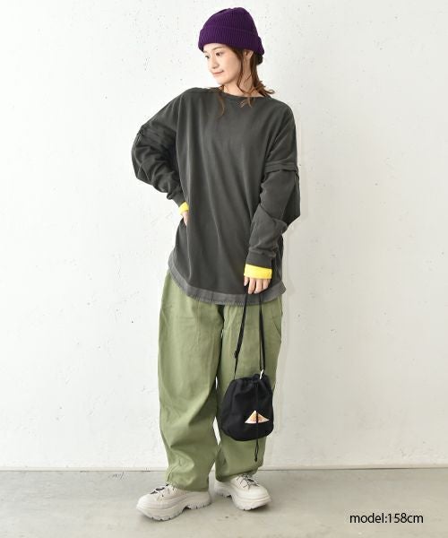 IN THE MARKET｜ピグメント裏毛ヘンリーネック前後2wayプルオーバー [[9280-42]][C]