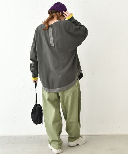 IN THE MARKET｜ピグメント裏毛ヘンリーネック前後2wayプルオーバー [[9280-42]][C]