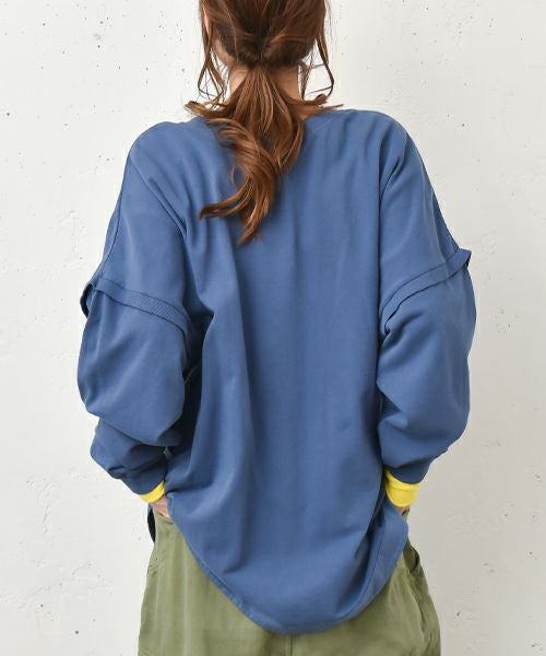 IN THE MARKET｜ピグメント裏毛ヘンリーネック前後2wayプルオーバー [[9280-42]][C]