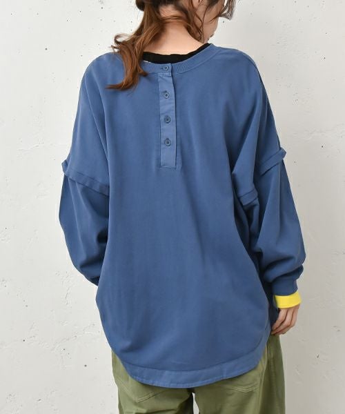 IN THE MARKET｜ピグメント裏毛ヘンリーネック前後2wayプルオーバー [[9280-42]][C]