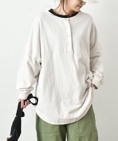 IN THE MARKET｜ピグメント裏毛ヘンリーネック前後2wayプルオーバー [[9280-42]][C]