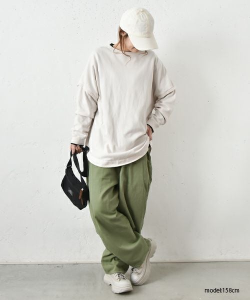 IN THE MARKET｜ピグメント裏毛ヘンリーネック前後2wayプルオーバー [[9280-42]][C]