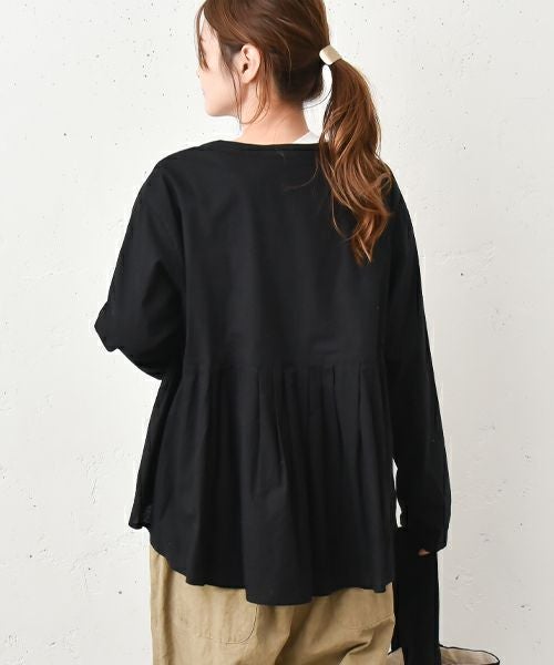 VENT BLANC｜Vネックタックギャザーブラウス [[VB251307]][C]