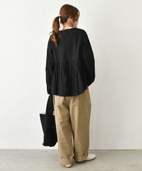 VENT BLANC｜Vネックタックギャザーブラウス [[VB251307]][C]