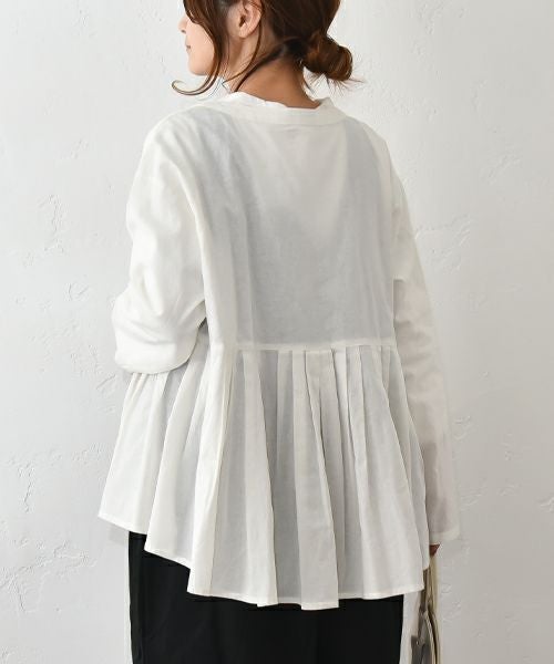 VENT BLANC｜Vネックタックギャザーブラウス [[VB251307]][C]