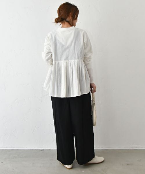 VENT BLANC｜Vネックタックギャザーブラウス [[VB251307]][C]