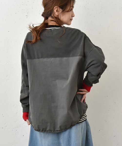 IN THE MARKET｜ピグメント裏毛フハク切替カットソー [[380-42]][C]