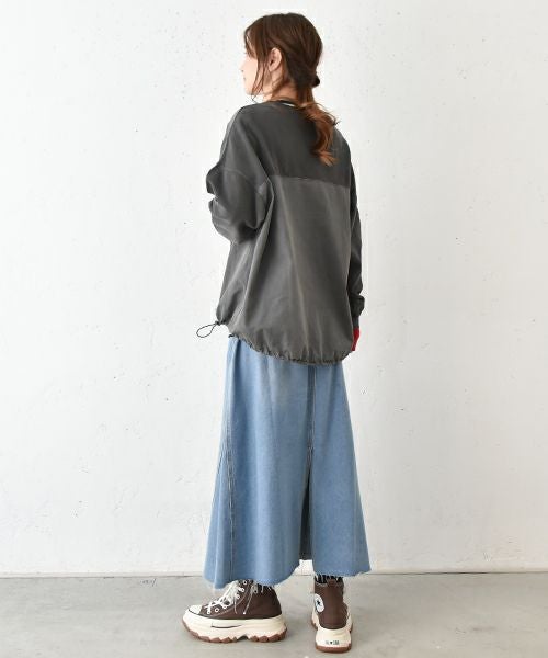 IN THE MARKET｜ピグメント裏毛フハク切替カットソー [[380-42]][C]